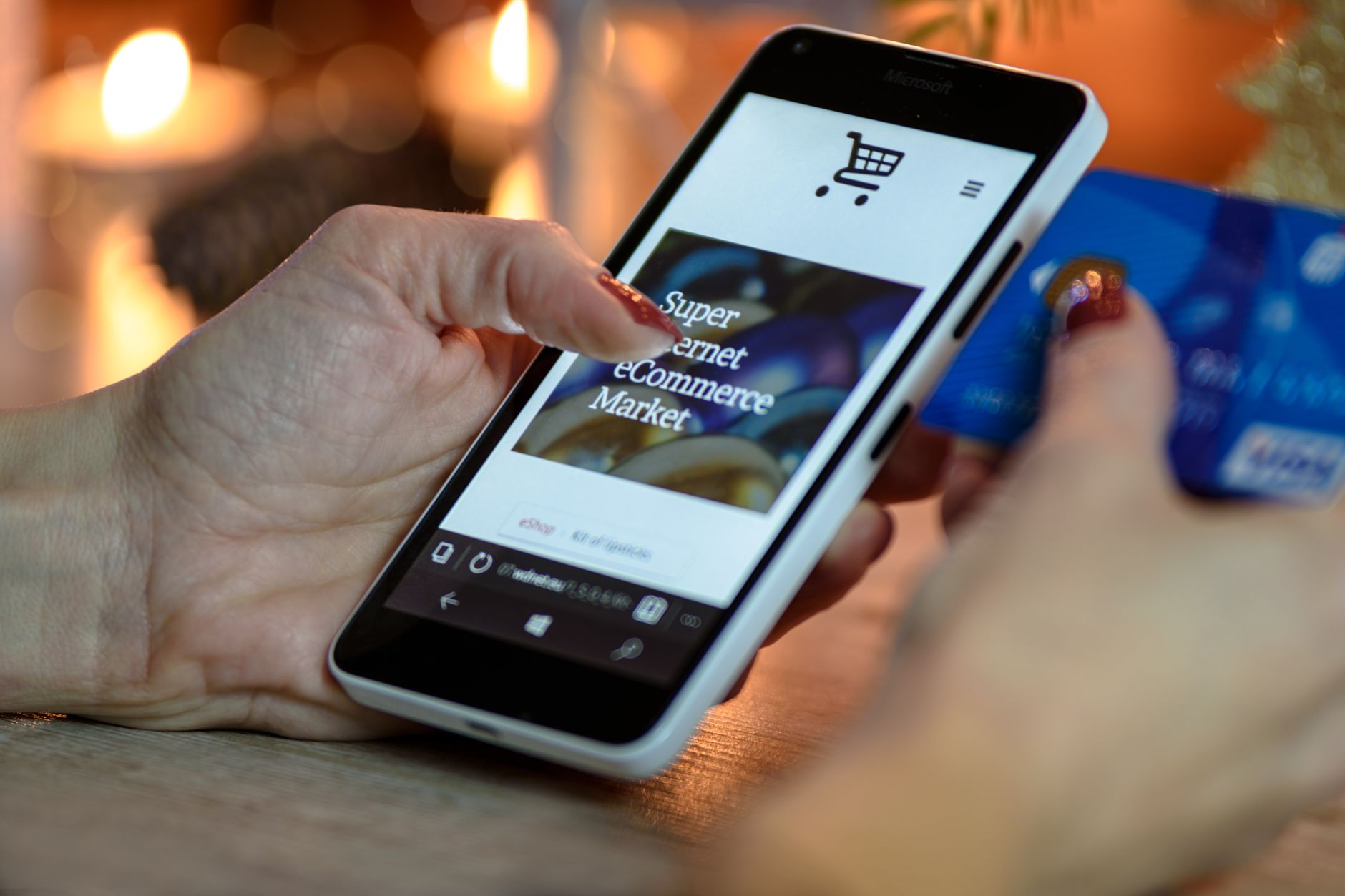 Woman shopping on smartphone — ecommerce conversion for D2C monsoon sales India